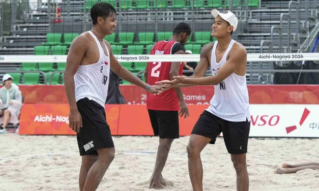 Sofyan Rachman/Bintang Akbar Melaju Di Voli Pantai Asian Games